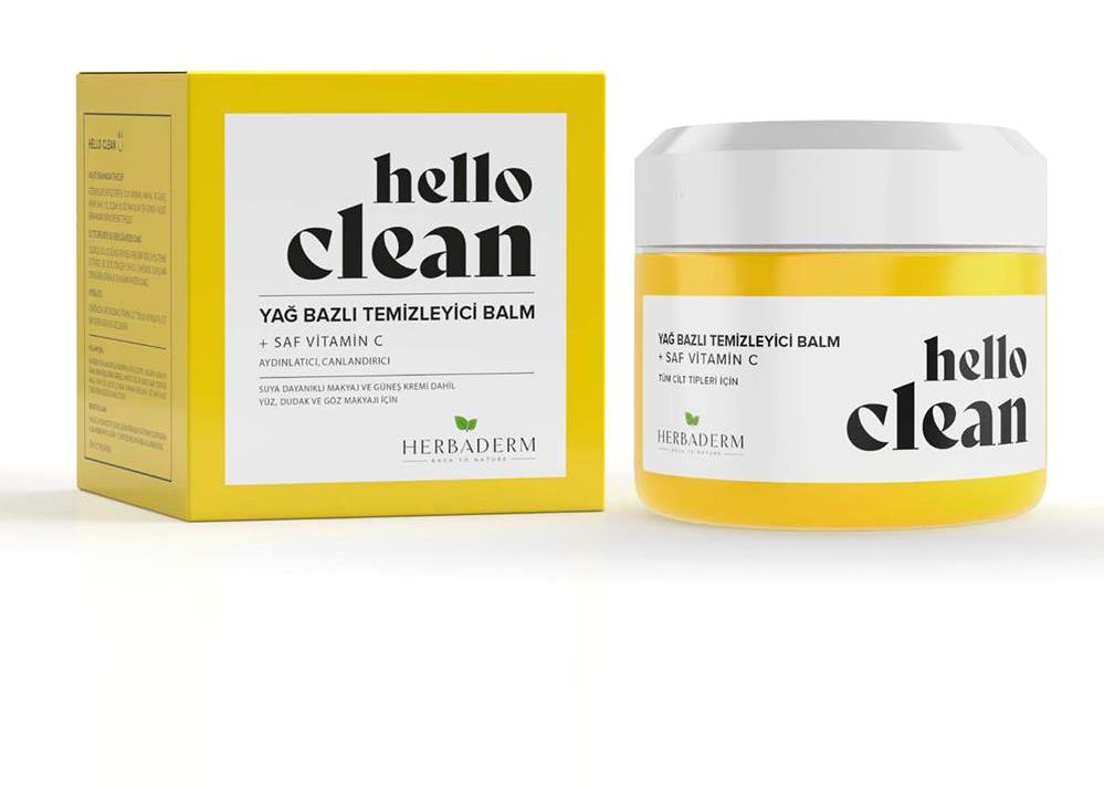 Herbaderm Hello Clean Canlandırıcı C Vitaminli Tüm Ciltler Yüz Temizleyici Krem 50 ml
