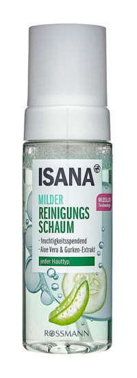 Isana Aloe Vera & Salatalık Özlü Tüm Ciltler Yüz Temizleyici Köpük 150 ml