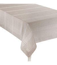 Linens Basic Pamuk-Polyester 160x260 cm Dikdörtgen Masa Örtüsü Bej
