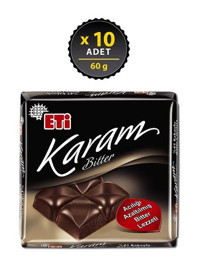 Eti Karam Bitter Çikolata 10x60 gr