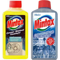 Mintax Bulaşık Makinesi Temizleyici 250 ml + Mintax Çamaşır Makinesi Temizleyici 250 ml