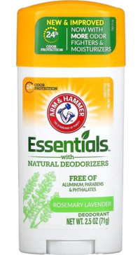 Arm & Hammer Essentials Rosemary Lavender Ter Önleyici Organik Antiperspirant Stick - Roll - On Erkek Deodorant 71 gr