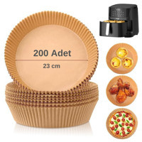 Yui Yuvarlak Airfryer Pişirme Kağıdı 200 Adet