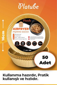 Platube Yuvarlak Airfryer Pişirme Kağıdı 50 Adet