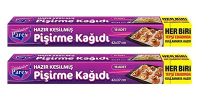 Parex Hazır Kesilmiş Pişirme Kağıdı 2x16 Adet