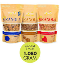 Mom's Natural Foods Chia Çilekli Yaban Mersinli Yer Fıstıklı Granola 3x360 gr