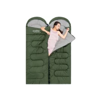 Evolite Camper Pro Sq 0 Derece Polyester 3 Mevsim Trekking Çift Kişilik Yetişkin Uyku Tulumu Haki