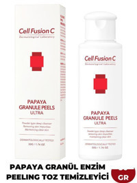 Cell Fusion C Papaya Granül Enzim Siyah Nokta Karşıtı Toz Şişe Yüz peelingi 50 gr