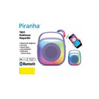 Piranha 7381 Işıklı Mavi Bluetooth Hoparlör
