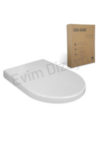 Aqua Bagno Zero Üstten Sıkmalı Yavaş Kapanan Beyaz U Klozet Kapağı