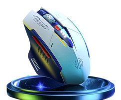 Polham Pm-006 RGB Sessiz Yatay Makrolu Kablosuz Mavi Optik Gaming Mouse