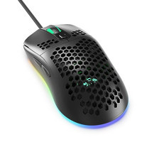 Pepisky GM01 RGB RGB Yatay Makrolu Kablolu Siyah Optik Gaming Mouse