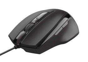 Trust Voca Yatay Makrolu Kablolu Siyah Optik Mouse
