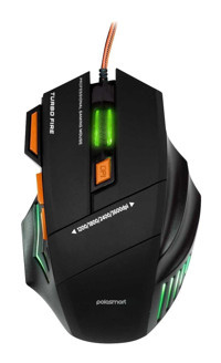 Polosmart PGS301 3200 DPI RGB Ergonomik Yatay Makrolu Kablolu Siyah Optik Gaming Mouse