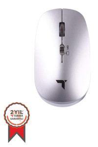 Torima TM-14 Sessiz Ergonomik Yatay Kablosuz Gri Optik Mouse