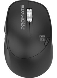 Promate Ergonomik Yatay Makrolu Kablosuz Siyah Optik Mouse
