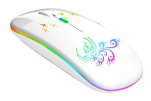 Pepisky 3 Modlu RGB Ergonomik Yatay Kablosuz Beyaz Optik Mouse