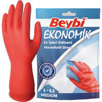 Beybi Ekonomik Kırmızı Medium Temizlik Eldiveni