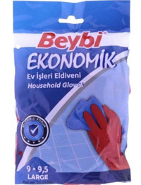 Beybi Ekonomik Kırmızı Large Temizlik Eldiveni