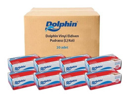 Dolphin Vinil Pudrasız Beyaz Large Çok Amaçlı Temizlik Eldiveni