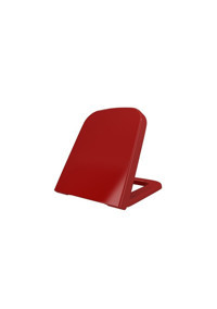 Bocchi A0332-019 Üstten Sıkmalı Yavaş Kapanan Parlak Kırmızı Kare Klozet Kapağı