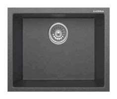 Luxell Lx -520 Eva Tekli 12 mm Granit Tezgah Altı Kare Lavabo Antrasit