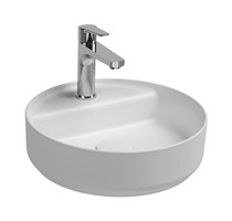 Isvea Infinity Klasik Tekli 42 cm Seramik Tezgah Üstü Yuvarlak Lavabo Beyaz