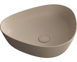 Vitra Plural 7812B474-0016 Tekli 47 cm Seramik Tezgah Üstü Çanak Lavabo Mat Bej