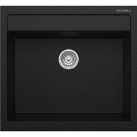 Luxell Lx -535 Riva Tekli 12 cm Granit Tezgah Üstü Kare Lavabo Siyah