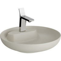 Vitra Memoria 5880B420-0563 Tekli 50 cm Seramik Tezgah Üstü Çanak Lavabo Bej