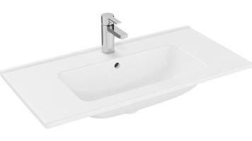 Vitra Mia Tekli 80 cm Seramik Tezgah Altı Dikdörtgen Lavabo Beyaz