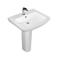 Turavit Plaza plz 1701 Tekli 60 cm Seramik Dikdörtgen Lavabo Beyaz