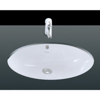 Creavit TP211 Klasik Tekli 43 cm Seramik Tezgah Altı Oval Lavabo Beyaz