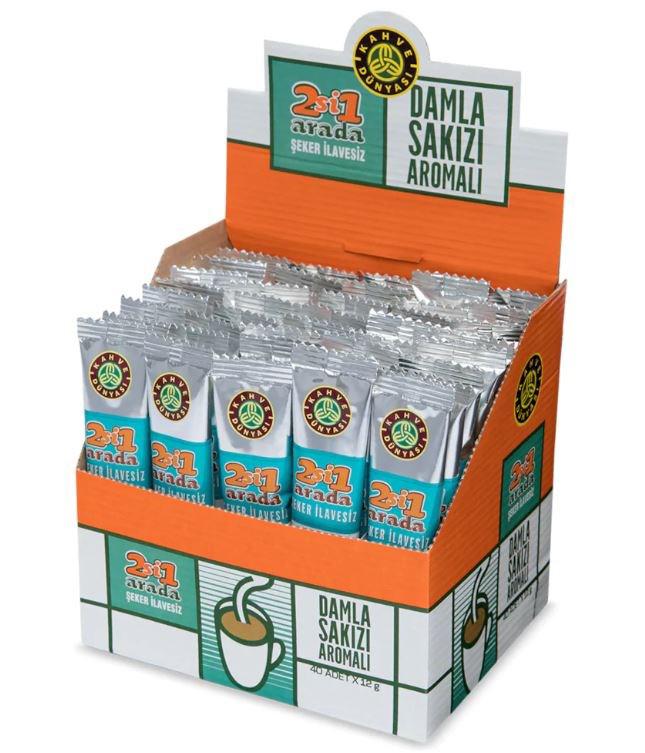 Kahve Dünyası 2'si 1 Arada Damla Sakızı Paket Granül Kahve 40x12 gr