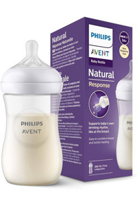 Philips Avent Natural Response Polipropilen Gaz Yapmayan Antikolik Yenidoğan Yavaş Akışlı 6-18 Ay Şeffaf Biberon 260 ml