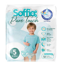 Soffio Pure Touch 5 Numara Bantlı Bebek Bezi 23 Adet