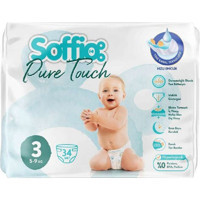 Soffio Pure Touch 3 Numara Bantlı Bebek Bezi 34 Adet