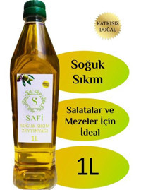 Safi Organik Soğuk Sıkım Pet Sızma Zeytinyağı 1 lt