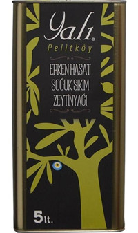 Yalı Pelitköy Soğuk Sıkım Erken Hasat Teneke Sızma Zeytinyağı 5 lt