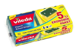 Vileda Eko Oluklu 2x5'li Bulaşık Süngeri