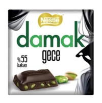 Nestle Damak Gece Antep Fıstıklı Sütlü Çikolata 60 gr 24 Adet