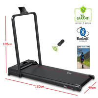 Vfit Extra Fit 12 Programlı 90 kg Kapasiteli Motorlu Katlanabilir Koşu ve Yürüyüş Bandı Siyah