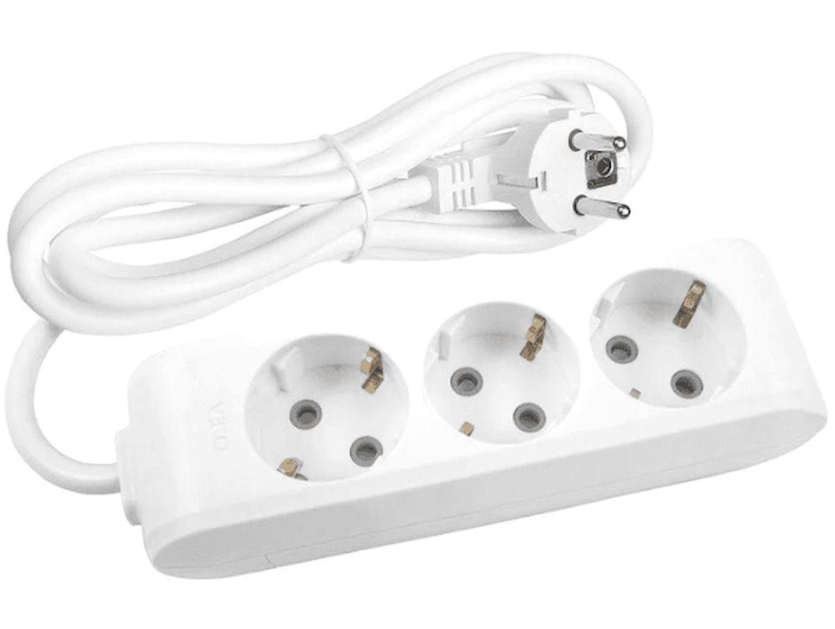 Avarson 3x1.5 TTR 3500 W Topraklı 3'lü 50 m Uzatma Kablosu Beyaz