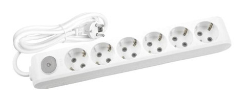 Avarson 3x1.5 TTR 3500 W Topraklı Anahtarlı 6'lı 30 m Uzatma Kablosu Beyaz