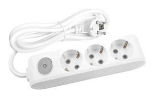 Avarson 3x1.5 TTR 3500 W Topraklı Anahtarlı 3'lü 30 m Uzatma Kablosu Beyaz