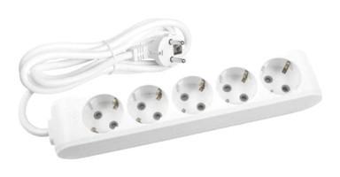 Avarson 3x1.5 TTR 3500 W Topraklı 5'li 15 m Uzatma Kablosu Beyaz