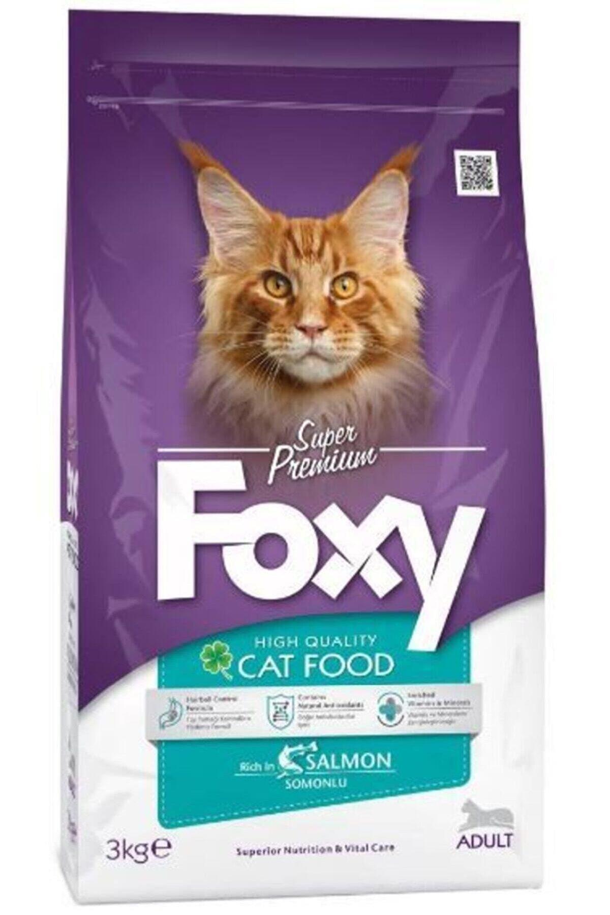 Foxy Super Premium Somonlu Yetişkin Kedi Maması 3 kg