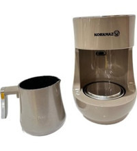 Korkmaz A865-07 Tek Hazneli 200 ml Su Hazneli 3 Fincan Bej Türk Kahvesi Makinesi