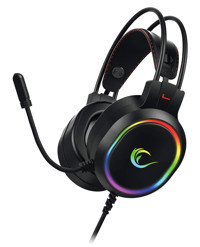 Rampage RM-K12 Manly 7.1 USB Gürültü Önleyici Mikrofonlu Kablolu Kulak Üstü Kulaklık Siyah