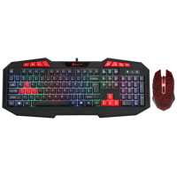 Xtrike Me MK-503 Işıklı Siyah Kablolu Klavye Mouse Seti